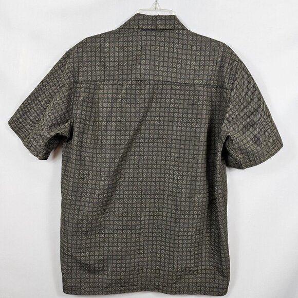 RR Casuals Men M Dark Gray Yellow Stripe Natural Tone Casual Button Down Shirts - Picture 12 of 16